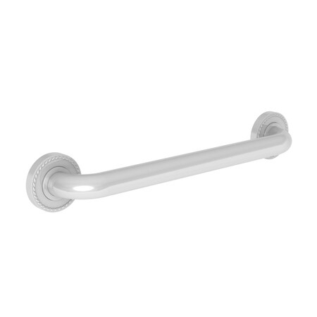 Newport Brass 19" L, Two Post, Solid Brass, 16" Grab Bar in White, White 1020-3916/50
